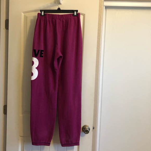 Mossimo Purple LOVE 8 Sweats - Picture 2 of 12